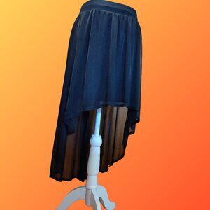VL VITA LUNA  High-Low Mini Skirt  Black  Size Small *Light Damage*